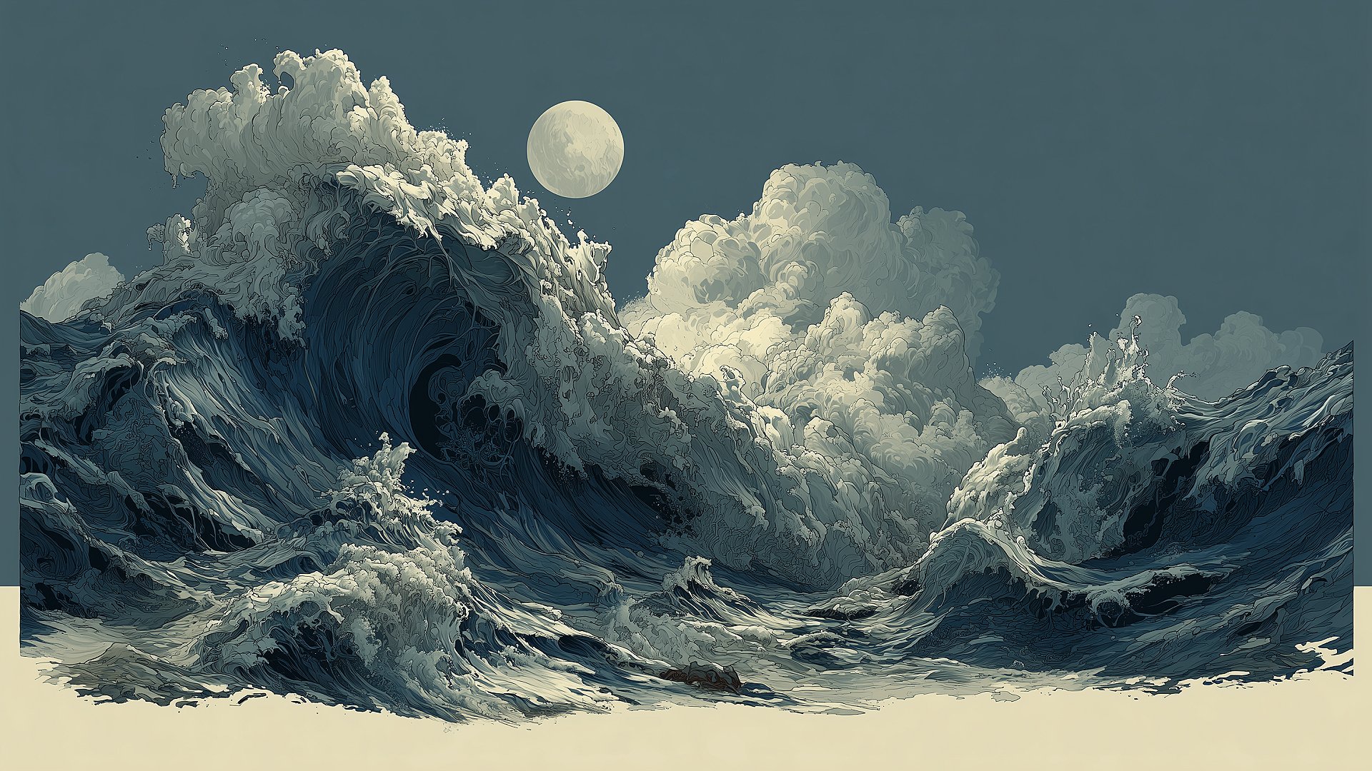 illustration vague japonaise